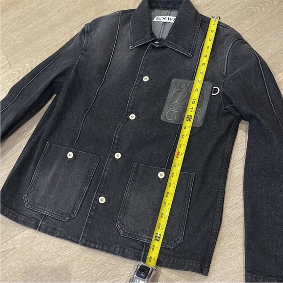 LOEWE ANAGRAM WORKWEAR JACKET, washed black denim, size 46, NWT - Picture 10 of 14
